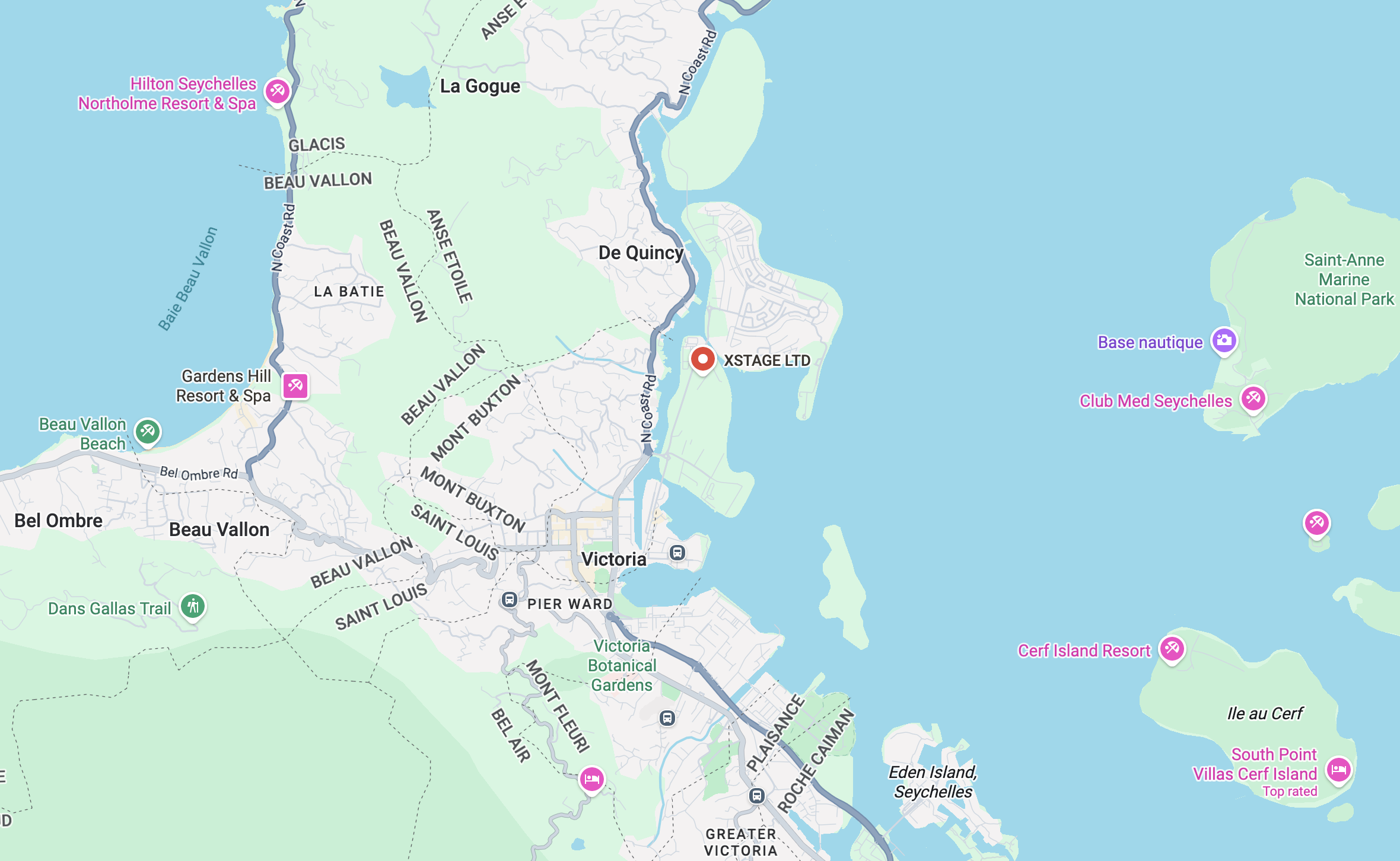 Contact location map